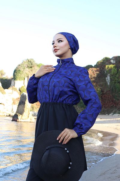 new ats Cemre 3-Piece Hijab Swimsuit with Adjustable Elastic Waist