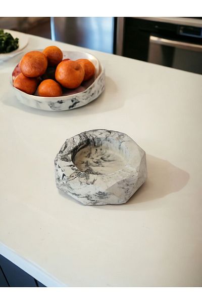Trust Stone Marble Pattern Handmade Concrete Decorative Ashtray / Ash Tray
