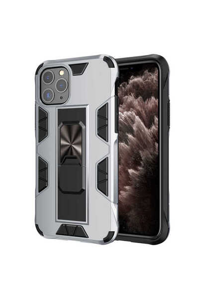 HTstore غطاء حماية Zore Volve متوافق مع هاتف iPhone 11 Pro - رمادي