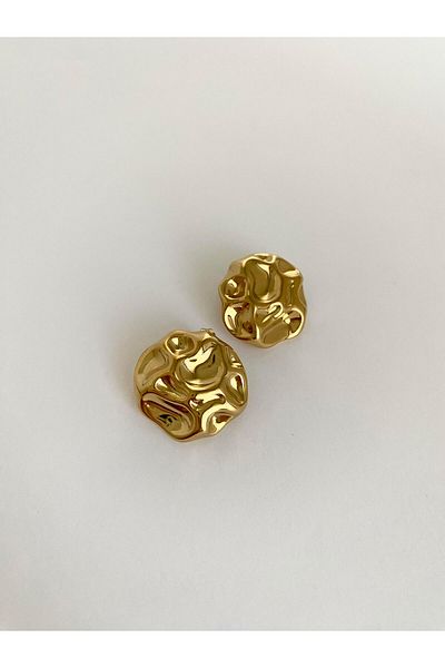 ı feel free more then ever that moment Steel Modern Stud Earring