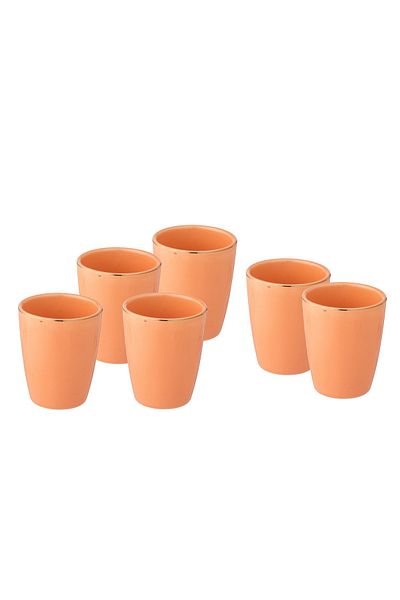 Dania A set of 6-piece porcelain cups for tea, coffee and espresso, for multiple uses