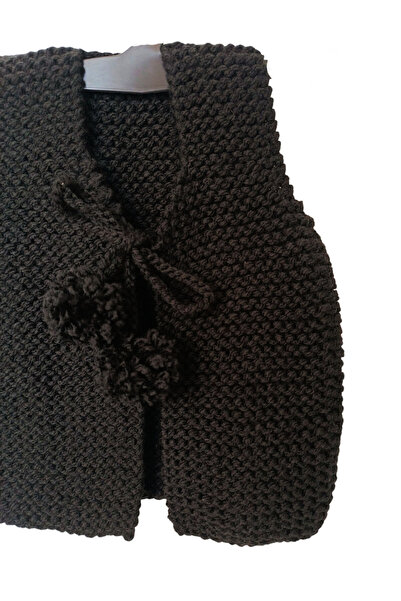 lelies El Örgüsü Bebek Yeleği Siyah