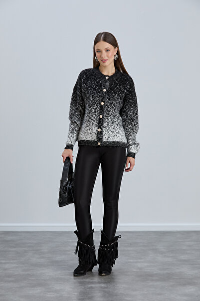 Vaveyla Μικτό σχέδιο επένδυση fleece Μαλακή ζακέτα