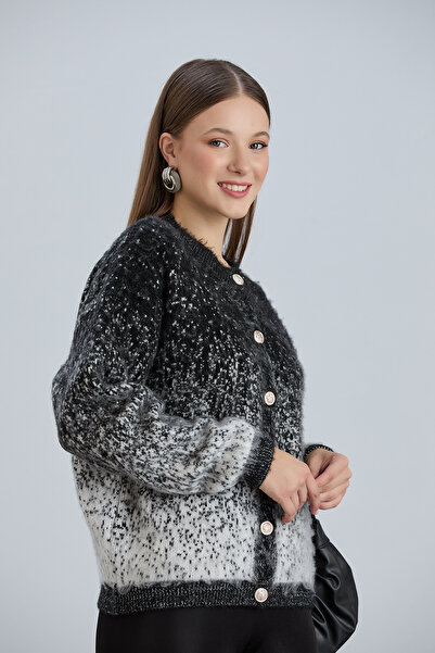 Vaveyla Mixed Pattern Raised Soft Cardigan