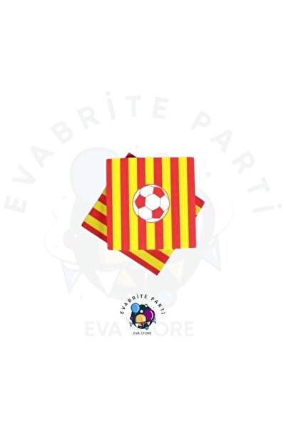 Evabrite Салфетки с 20 броя ветрилообразен жълт и червен щампован мотив - Ком...