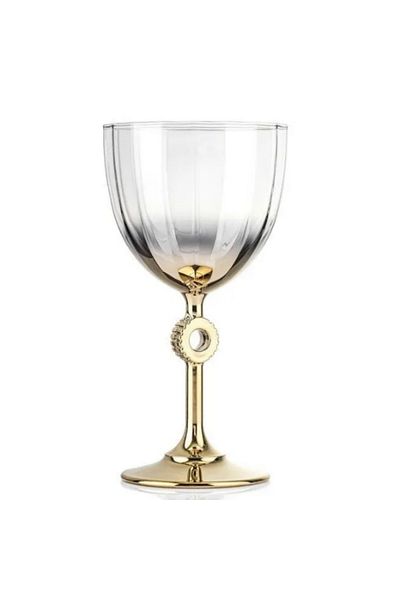 SAMSA Gold Tooling Model Simple 6-Person Pasabahce Goblet Set