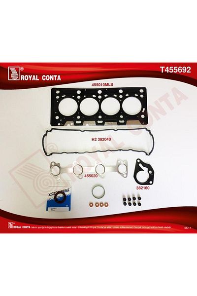 Royal Gasket Sealed-Subap Elastic Clio III-MGN III 1.5 DCII K9K 05 Upper Set
