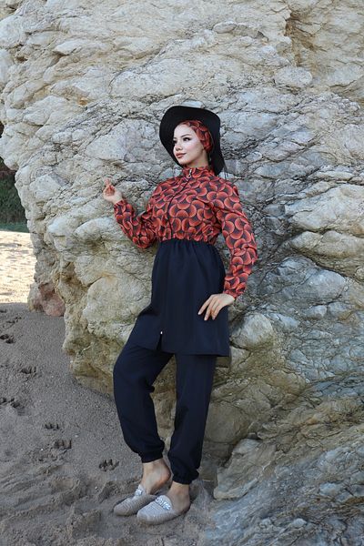 new ats Μαγιό Cemre 3 τεμαχίων Hijab με ρυθμιζόμενη ελαστική μέση