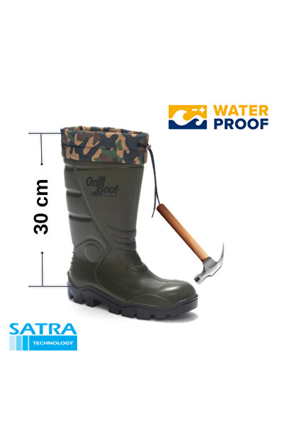 ON BOOT Kısa Bağlı Çelik Burun Soğuk Geçirmez, Su Geçirmez Kaymaz Tabanlı Iş ...