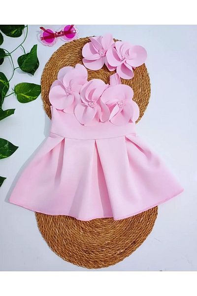 Magu Κοριτσίστικο λευκό ύφασμα κατάδυσης Floral Bandana φόρεμα