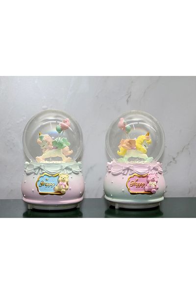Ethab Ticaret Alk3045 Model Medium Size Lighted Musical Snow Globe