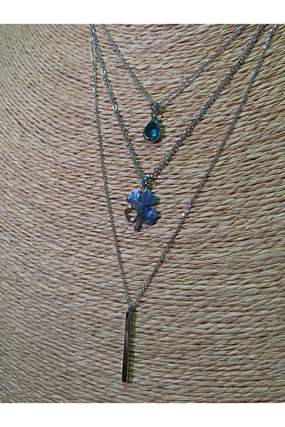 Sumen Butik Steel Necklace, Set of 3 Steel Necklace