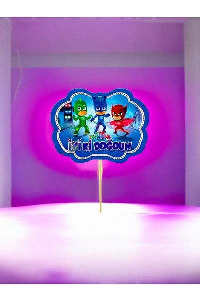 VibeHome 10Pcs Pijamaskeliler Themed Talk Balloon - for Birthday Party and Fun Events