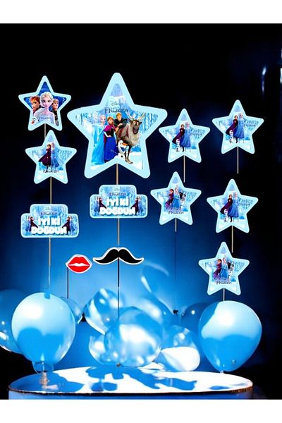 VibeHome 10Pcs Frozen Themed Speech Balloons - for Birthday Party and Fun Events