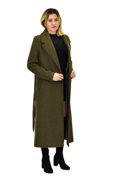 BAGLAN Women's Long Belted Cashew Coat Bgl-St04065