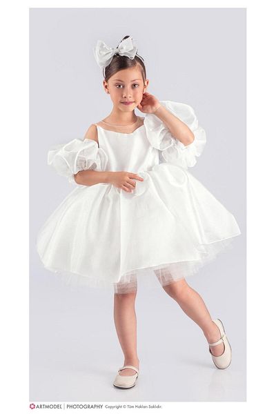 Magu Țesătură Gazel pentru fete - Rochie de seară pufoasă cu fustă tutu și coroană
