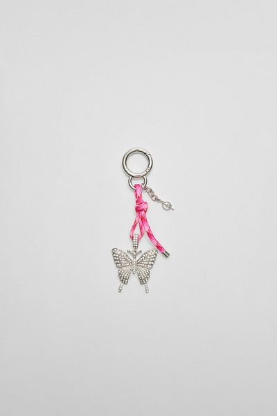 Stradivarius Shiny Stone Butterfly-Tip Keychain