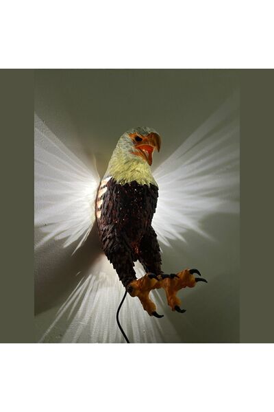 3DRoboMODA Realistik Kartal Duvar Lambası