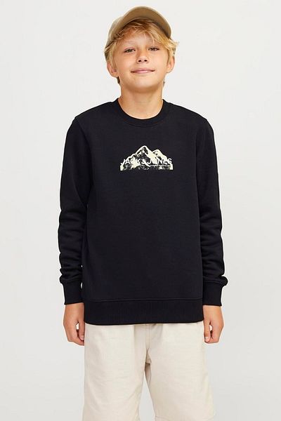 Jack & Jones Mountain Kids Sweatshirt - Chest Printed, Crew Neck