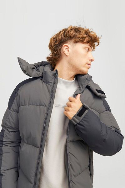 Jack & Jones Ανδρικό παλτό με κουκούλα ανθεκτικό στον άνεμο - Aero