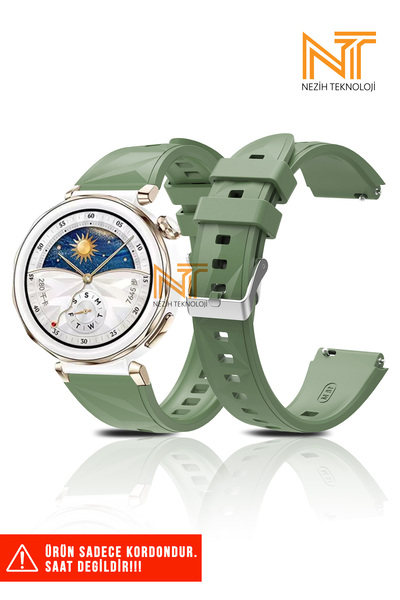 Nezih Case Huawei Watch GT5 Pro 42mm Uyumlu A+ Kalite Silikon Kordon 18mm