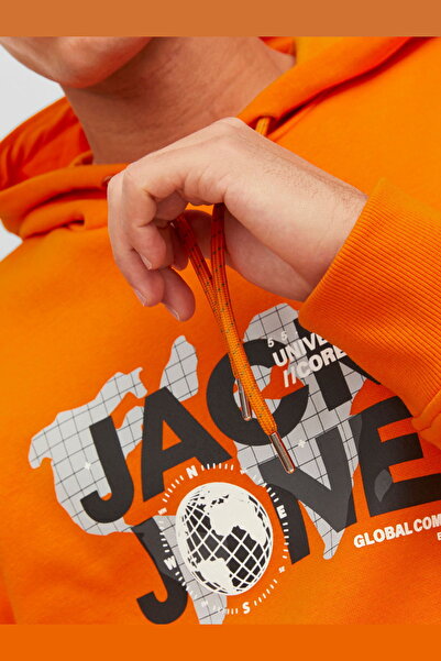 Jack & Jones Ανδρικό φούτερ με κουκούλα με λογότυπο - Dust