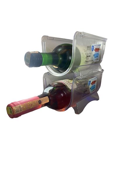 Decobella Immaculate Order in Your Refrigerator! Set of 4 Bottle Organizers