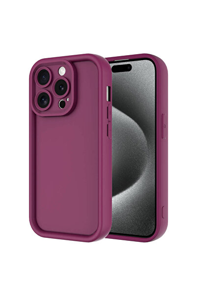halkhouse iPhone 15 Pro Max Kılıf Kamera Korumalı Kırılmaz Renkli Esnek Şık Y...