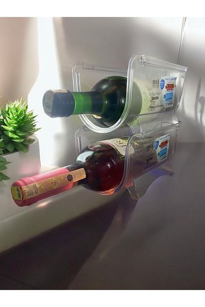 Decobella Immaculate Order in Your Refrigerator! Set of 4 Bottle Organizers