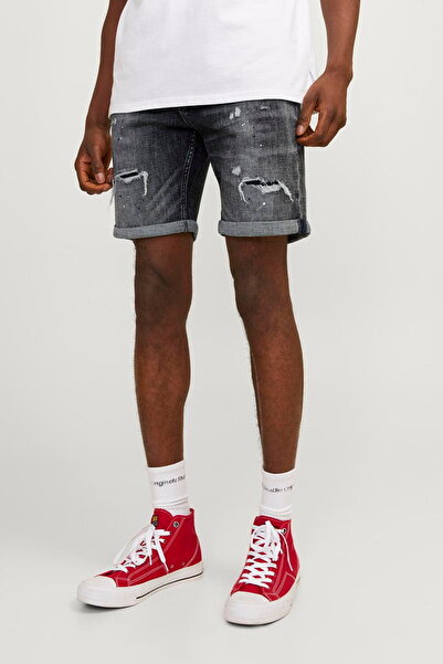 Jack & Jones Slim Fit Gri Erkek Denim Şort JJIRICK JJBLAIR SHORTS GE 402 SN