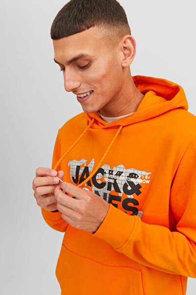 Jack & Jones Ανδρικό φούτερ με κουκούλα με λογότυπο - Dust