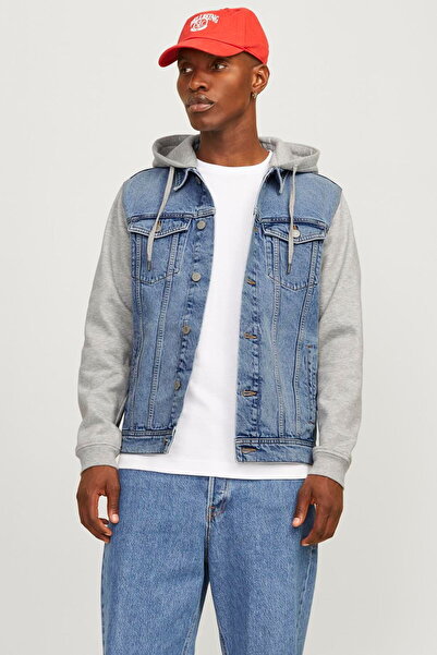 Jack & Jones Чоловіча джинсова куртка з капюшоном - Jean