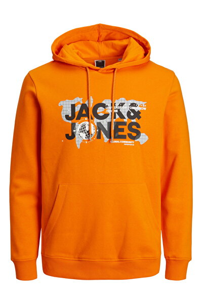 Jack & Jones Ανδρικό φούτερ με κουκούλα με λογότυπο - Dust