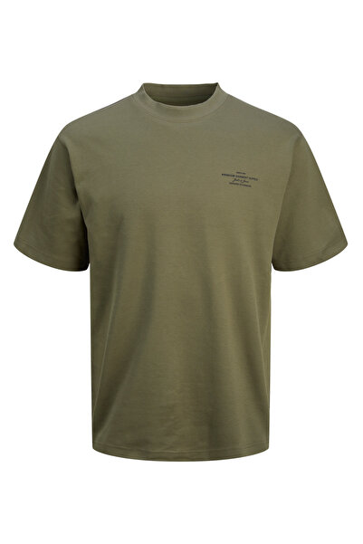 Jack & Jones Men's Chest Printed T-Shirt - Blachad