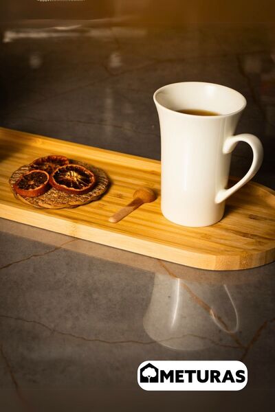 Genel Markalar Dekoratif Oval Kahvaltı Dekoratif Doğal Bambu Kahvaltı Meze Sunum Tabağı 55 * 16 Cm