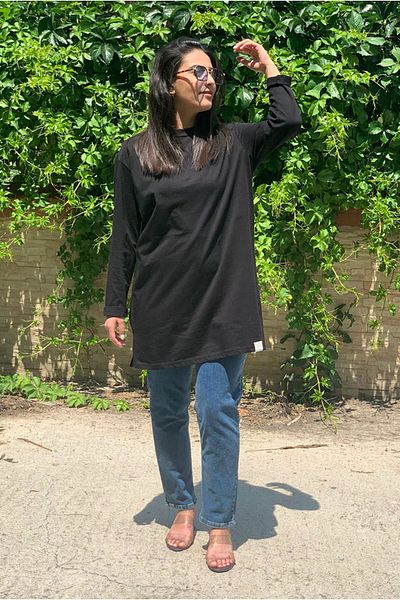 Moda Rosa 24y3926 - Black - Basic Tunic