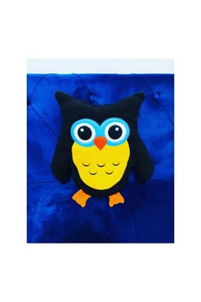 Çelik Owl Figured Pillow 35 cm