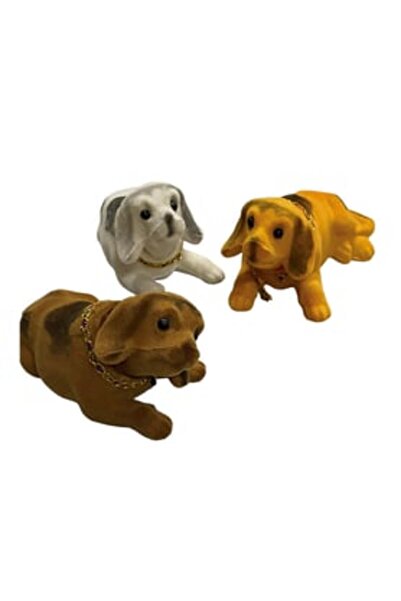 Çelik 3 قطع من الكلب الذي يهز الرأس - زينة داخلية للسيارة / ملحق الكلب الذي ي...