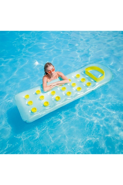 AtikCamp Intex Bardaklı Şişme Deniz&Havuz Yatağı Su Yeşili 188*71 (59895)