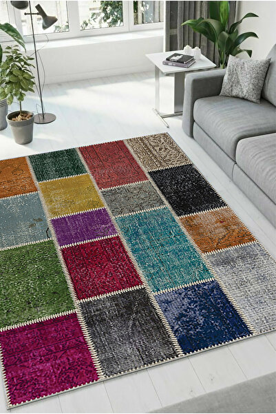 HaLıFoRuM Yumuşak Yıkanabilir Mutfak Halısı Kaymaz Koridor Oturma Odası Salon DZ-15-MOR