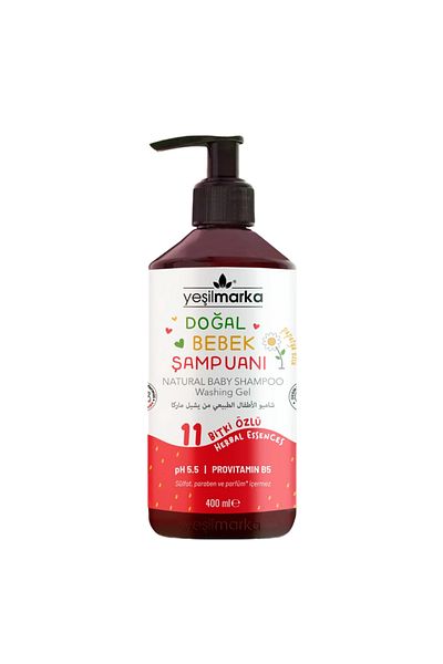 yeşilmarka Natürliches Baby-Shampoo/Waschgel, milder Wassermelonenduft, nährend und reinigend, 400 ml