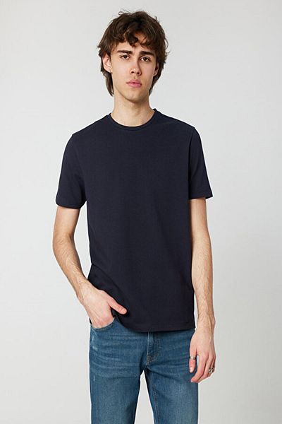 Loft 2026814 Navy Blue Dot Patterned Crew Neck Men's T-shirt