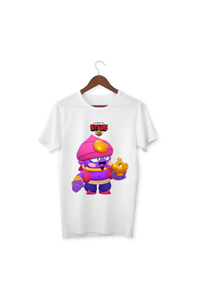 ALPŞAN TİCARET Brawl Stars Gene Kids Adult White T-shirt Unisex dečija majica