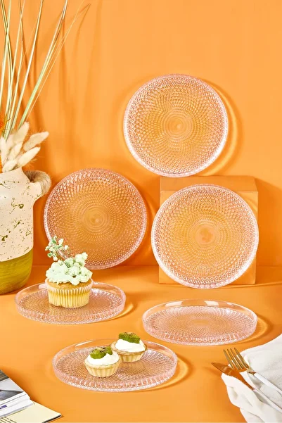 Lora Bianca Mina 16 cm Cake Plate Set - 6 Pieces