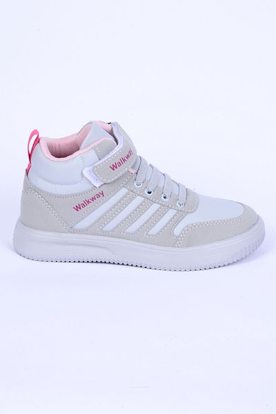 WALKWAY Mely 2334 Pantofi sport pentru fete, cu talpă confortabilă, cu talpă înaltă, piele de căprioară, pudră de gheață