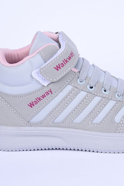 WALKWAY Mely 2334 Pantofi sport pentru fete, cu talpă confortabilă, cu talpă înaltă, piele de căprioară, pudră de gheață