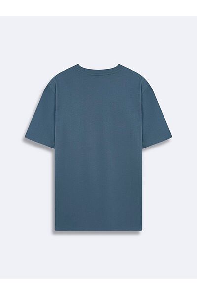 Ltb Dark Blue T-Shirt with Slogan Print