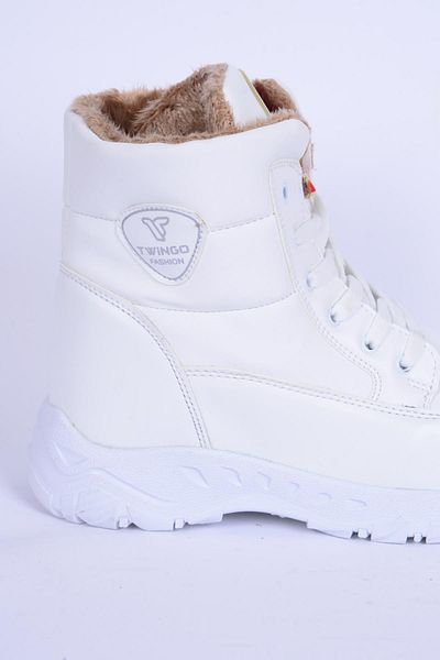 WALKWAY Parse Z White Women's Leather Boots