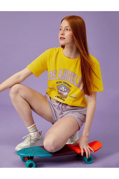 Koton Tricou imprimat Bumbac cu decolteu rotund