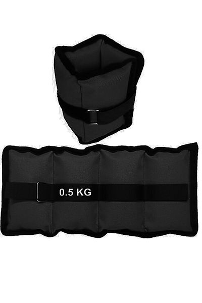 Jet Set de greutăți pentru încheietura mâinii și picioare, sac de nisip de 0,5 kg, 0,5 kg x 2 bucăți, greutate pentru mâini și picioare, negru